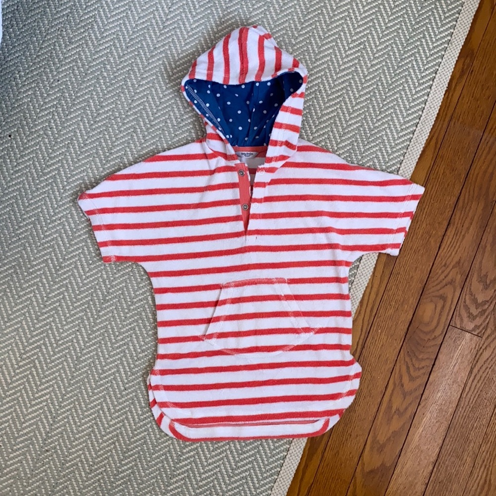 Baby Boden - Red Stripe Terrycloth Coverup 18-24m